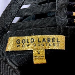 Black Bodycon With gold detailing Dress